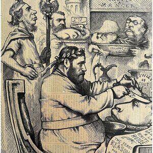 Thomas Nast Ulysses Grant Caesar 1874 Victorian Woodcut Engraving LGBinTN2